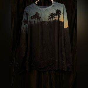 Source Unknown Gradient Palm Tree Long Sleeve Shirt